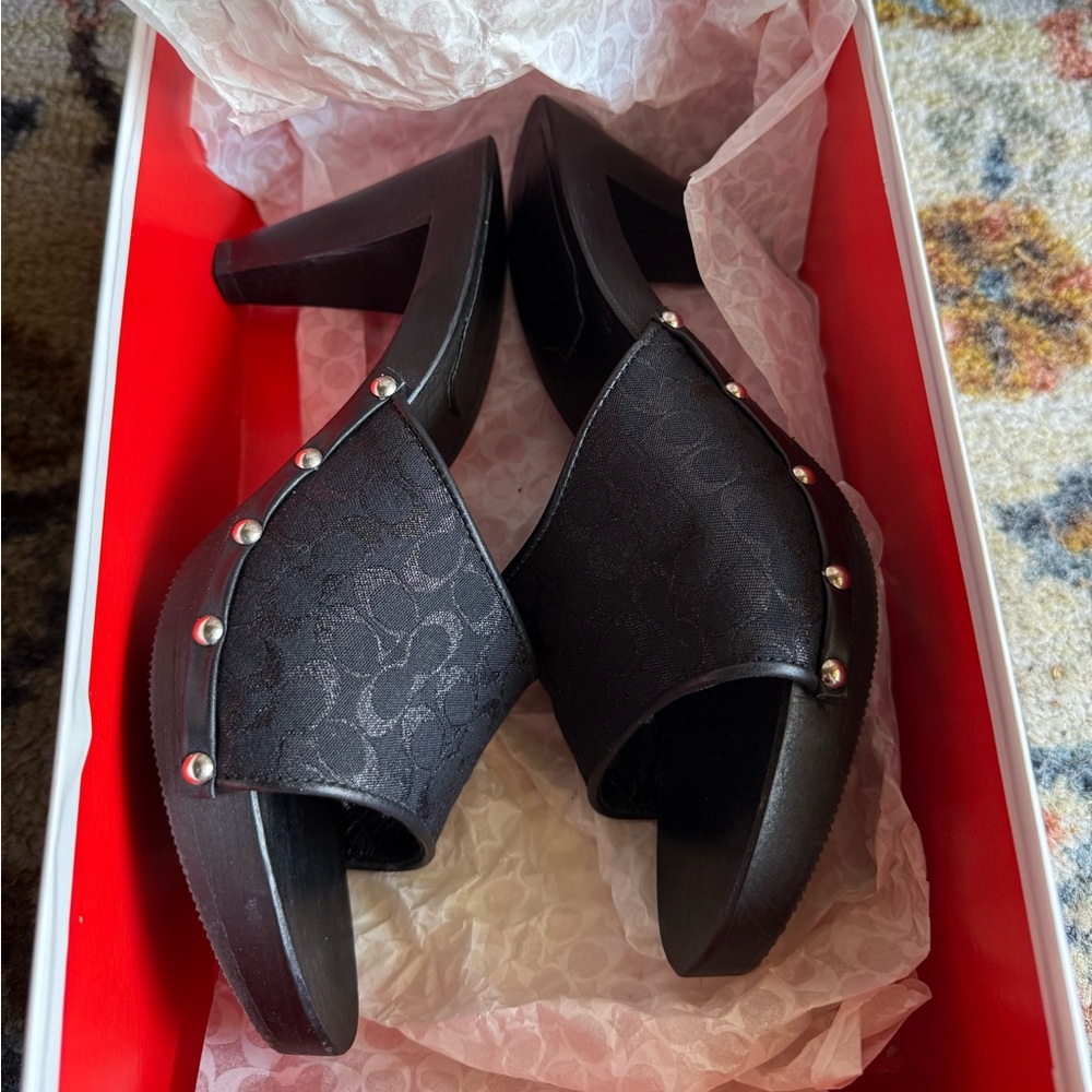 Coach Black Studded Women's Heels